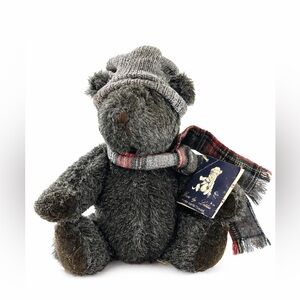 Vintage 1984 Bears by Letitia Oswald Jr. Teddy Bear Hat Scarf Tag Kentucky 10”